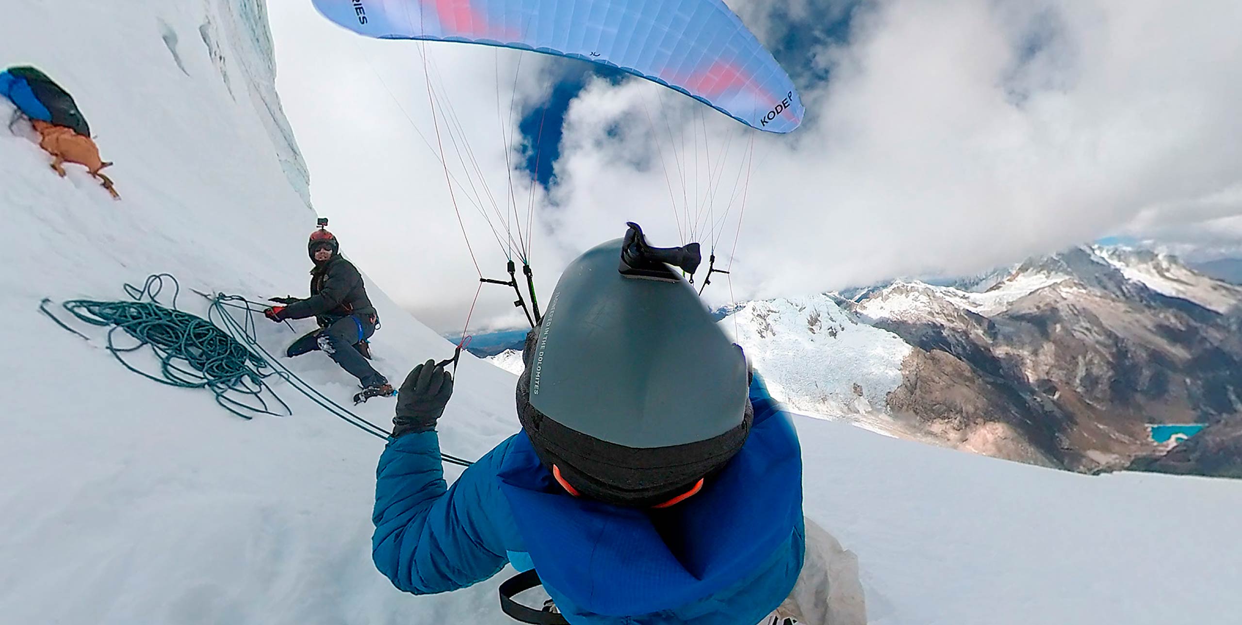 Sketchy launch on Artesonraju