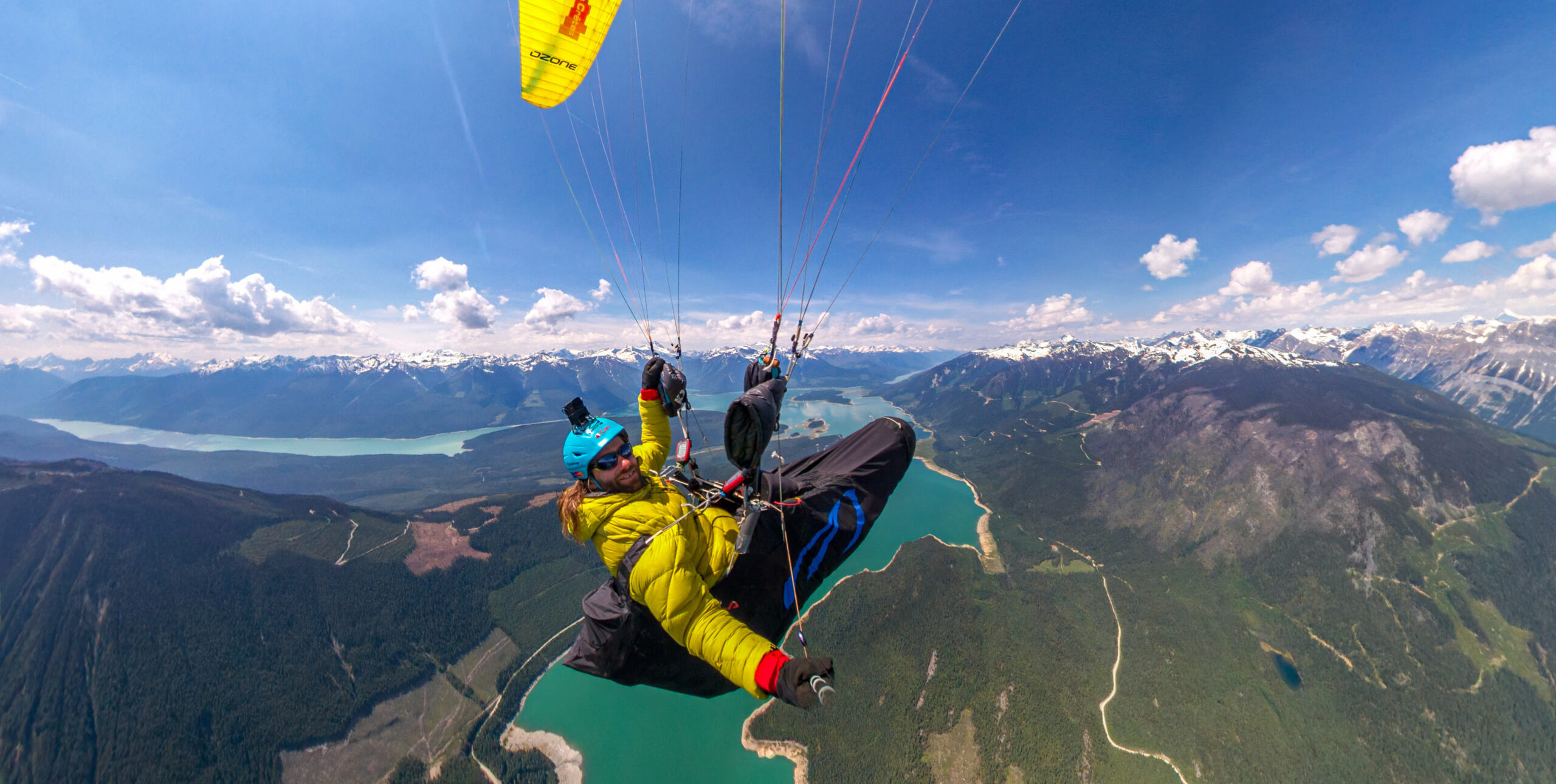 Antoine Girard paragliding in the Rockies
