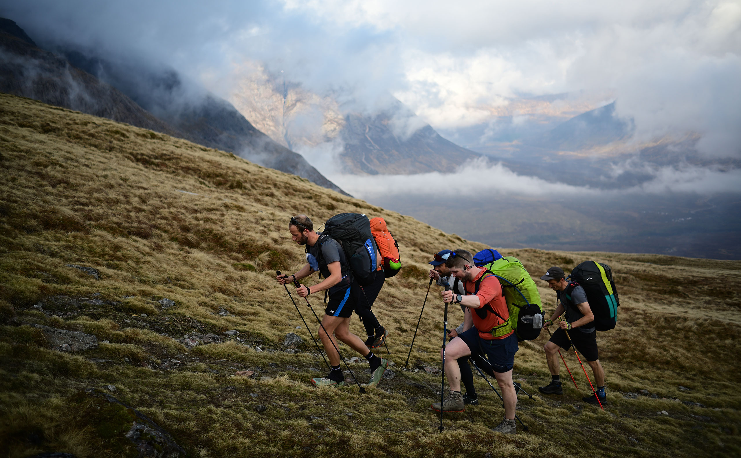 Hiking up in Glencoe during the X-Scotia 2026. Photo: Andy Howson