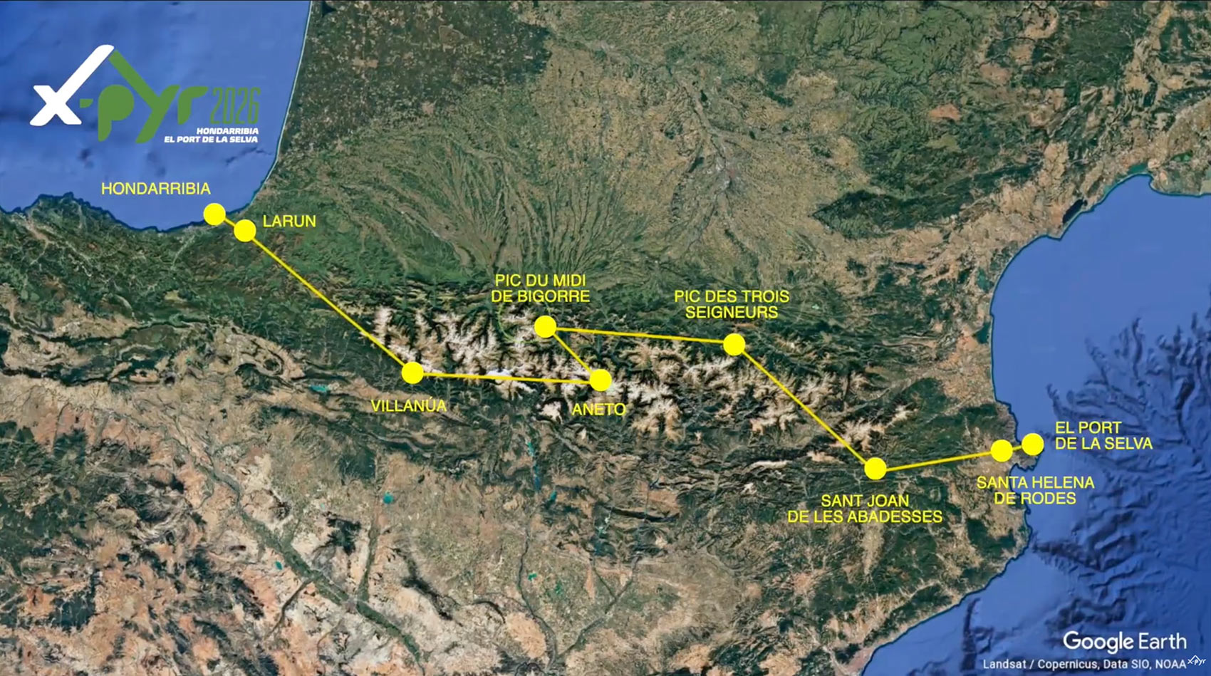 X-Pyr 2026 route map overview