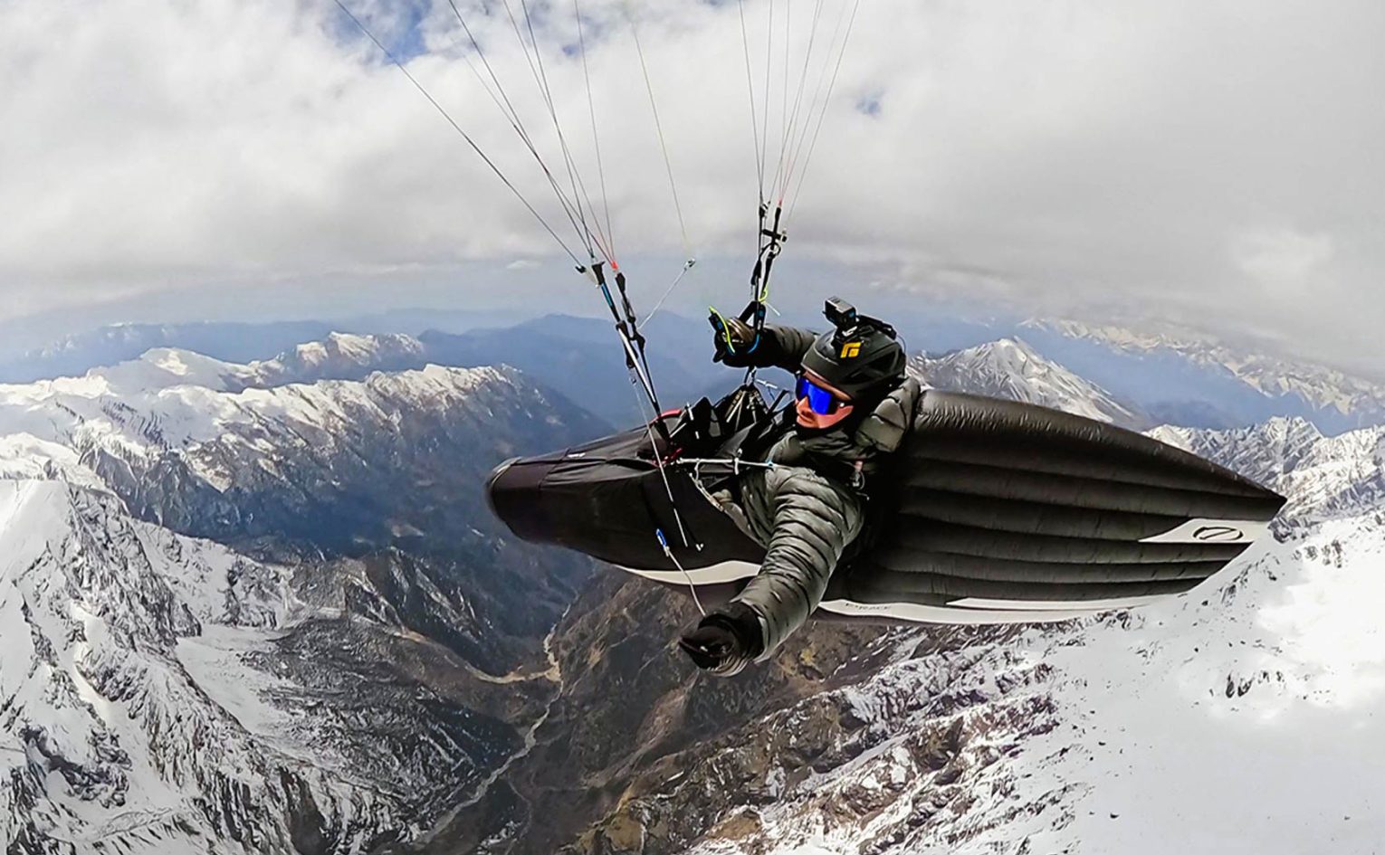 Flying in northern India