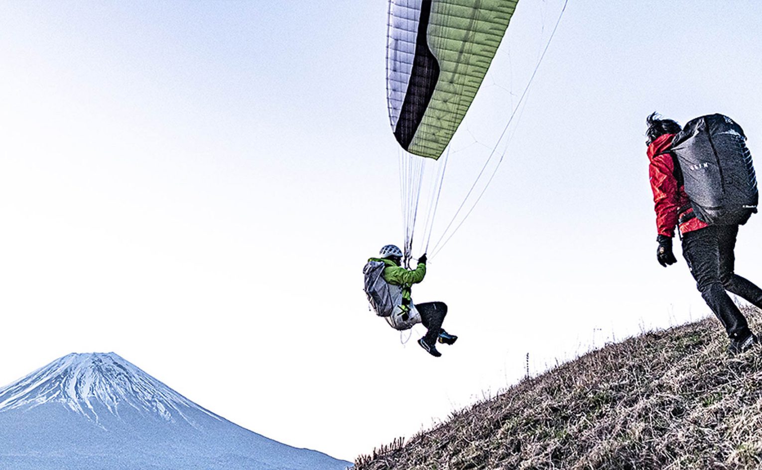 Launching in front of Mount Fuji
