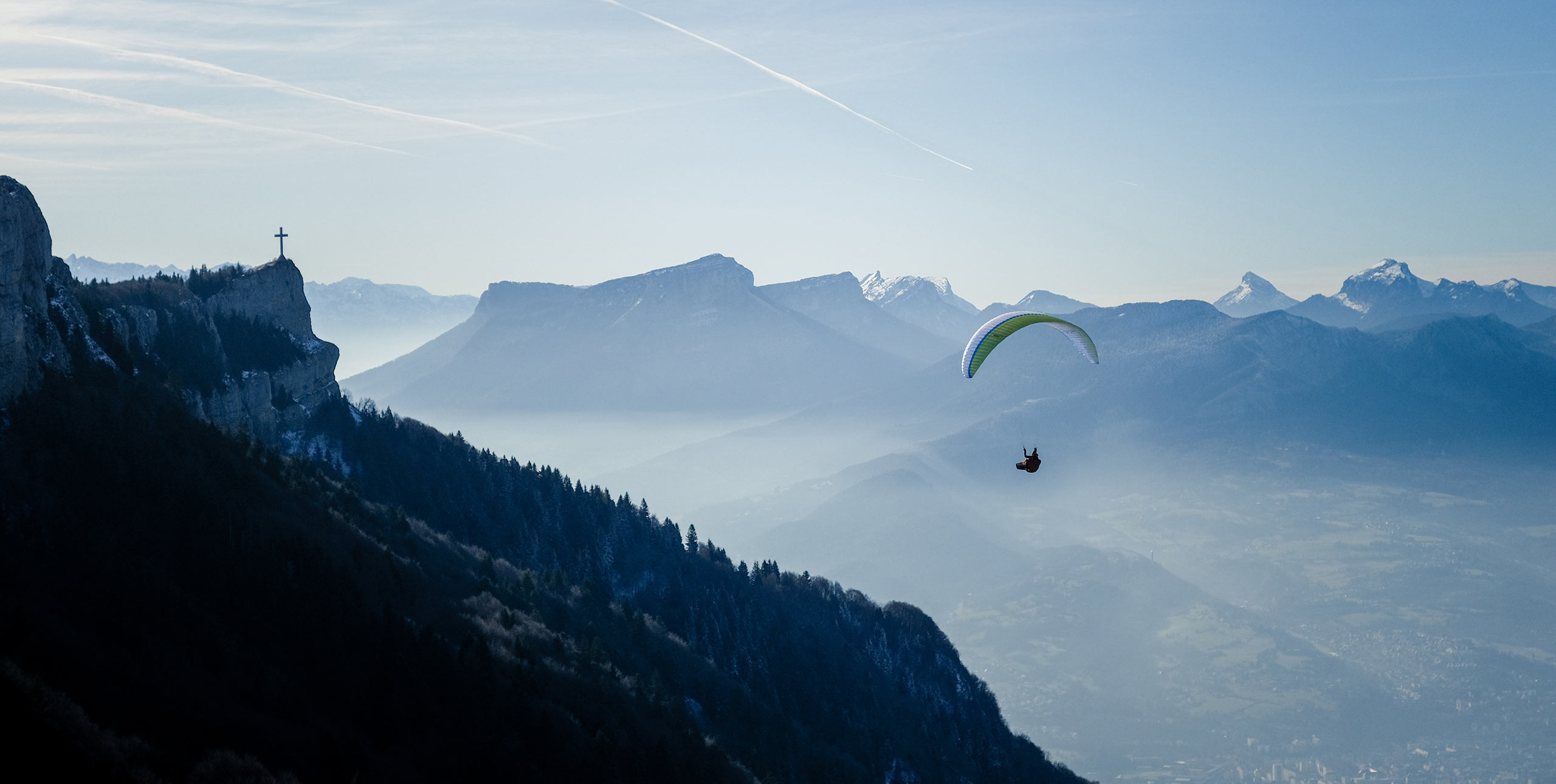Remy Heliot in the Alps. Photo: UP Paragliders