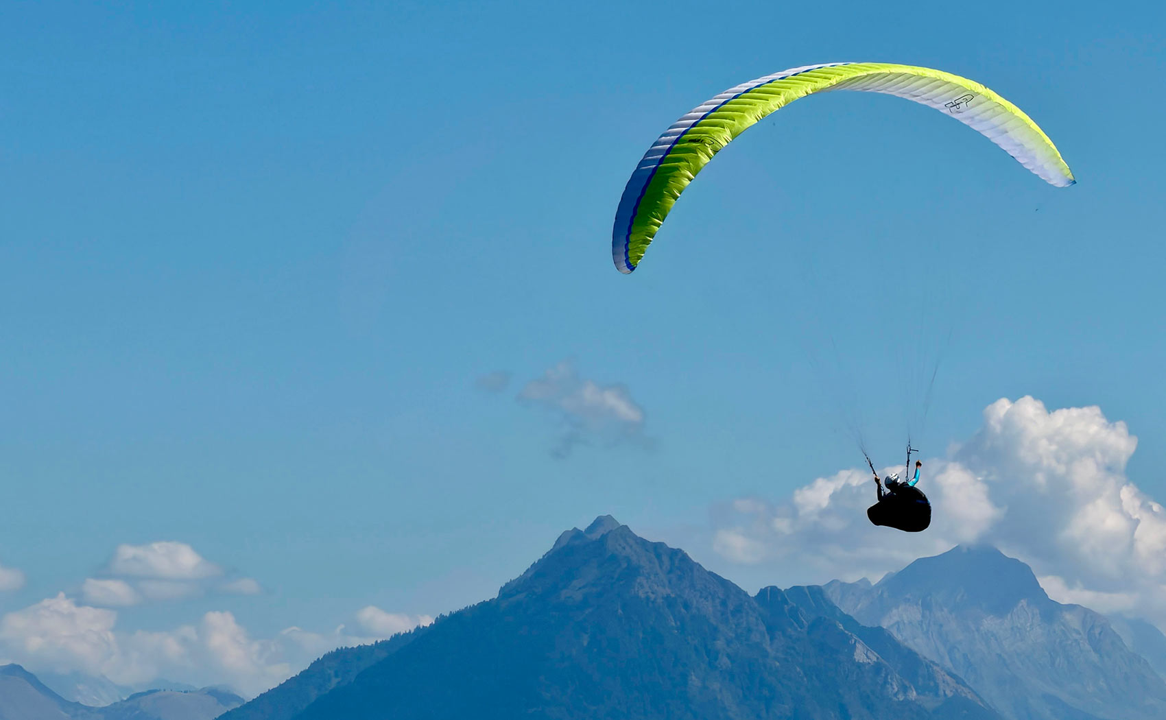 Remy Heliot in the Alps. Photo: UP Paragliders